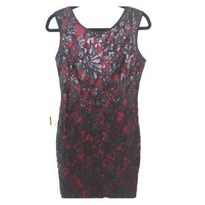 Cache red and black dress